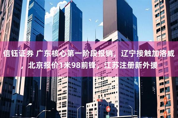 信钰证券 广东核心第一阶段报销，辽宁接触加洛威，北京报价1米98前锋，江苏注册新外援