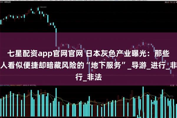 七星配资app官网官网 日本灰色产业曝光：那些让人看似便捷却暗藏风险的“地下服务”_导游_进行_非法