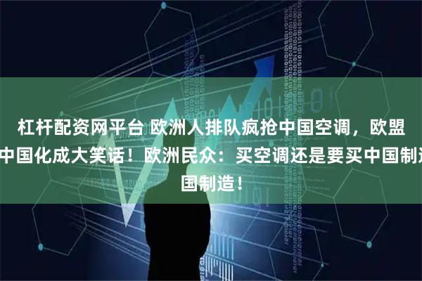 杠杆配资网平台 欧洲人排队疯抢中国空调，欧盟去中国化成大笑话！欧洲民众：买空调还是要买中国制造！
