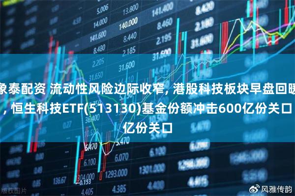象泰配资 流动性风险边际收窄, 港股科技板块早盘回暖, 恒生科技ETF(513130)基金份额冲击600亿份关口